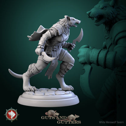 Rat Female Asassins Set | Guts And Gutters | Resin 3D Printed Miniature | White Werewolf Tavern | RPG | D&D | DnD