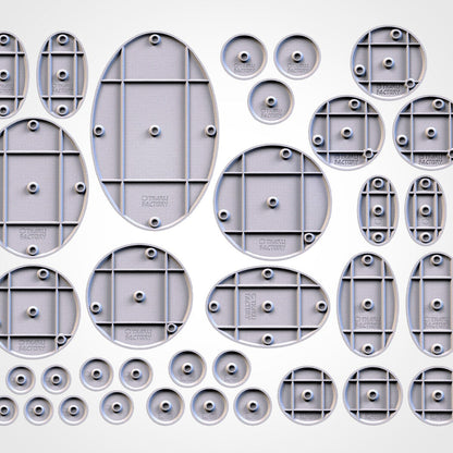 Abandoned Xeno City Bases (Round) | 8K Resin | Txarli Factory