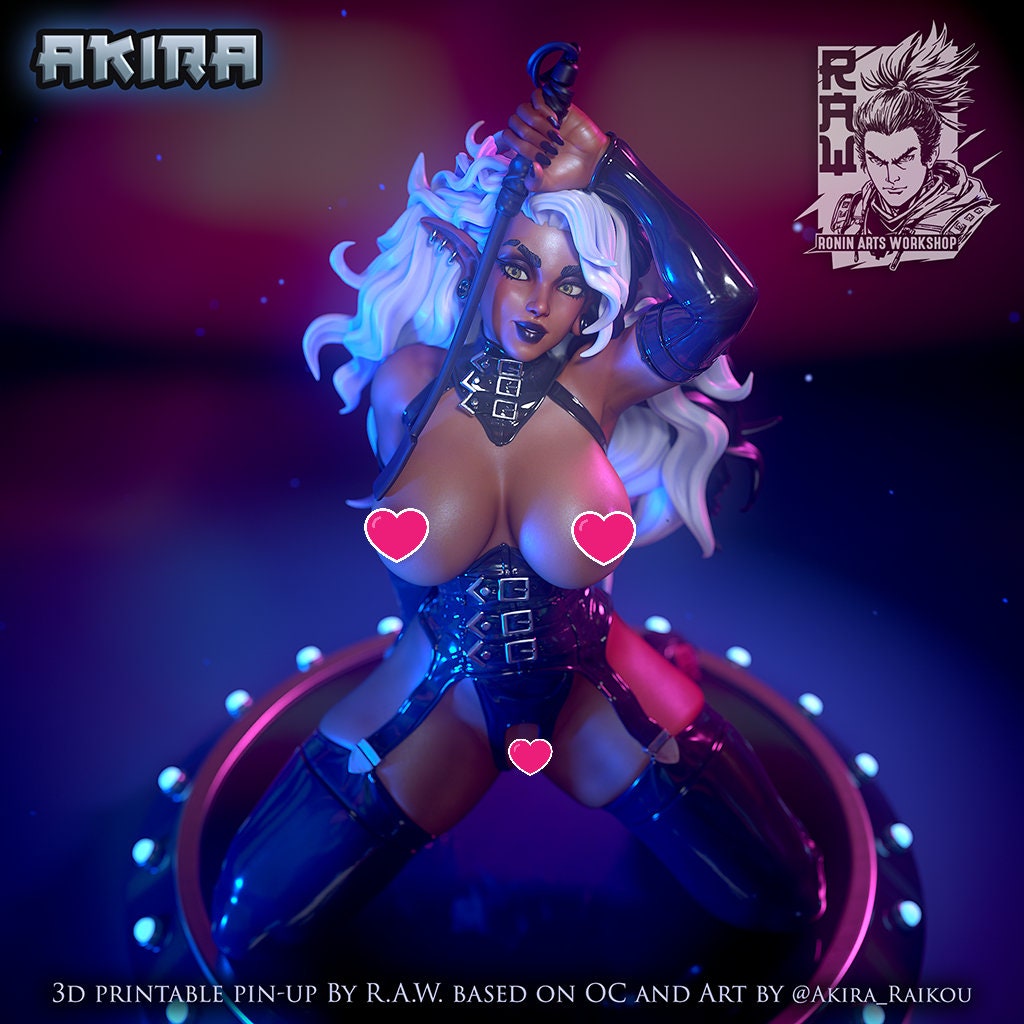 Akira | Clothed or Nude | Resin 3D Printed Pinup | Ronin Arts Workshop