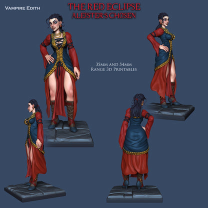 Vampire Bride Edith | The Red Eclipse | 28mm - 120mm | Resin 3D Printed | Ronin Arts Workshop