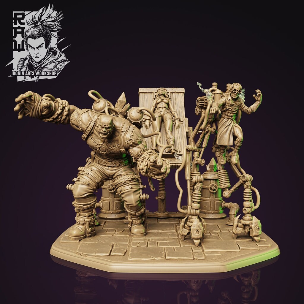 Mad Scientist's Experiment | Diorama | Undead Monster Creation| Resin 3D Printed Miniature | Ronin Arts Workshop