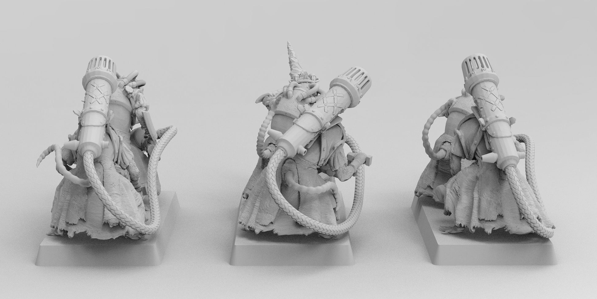 Unholy Drill Team | Ratmen | Resin 3D Printed Miniature | EmanG