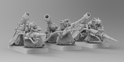 Unholy Drill Team | Ratmen | Resin 3D Printed Miniature | EmanG