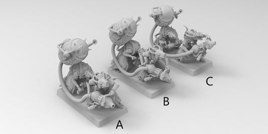 Unholy Fire Team | Ratmen | Resin 3D Printed Miniature | EmanG
