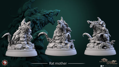 Rat Mother | Guts And Gutters | Resin 3D Printed Miniature | White Werewolf Tavern | RPG | D&D | DnD