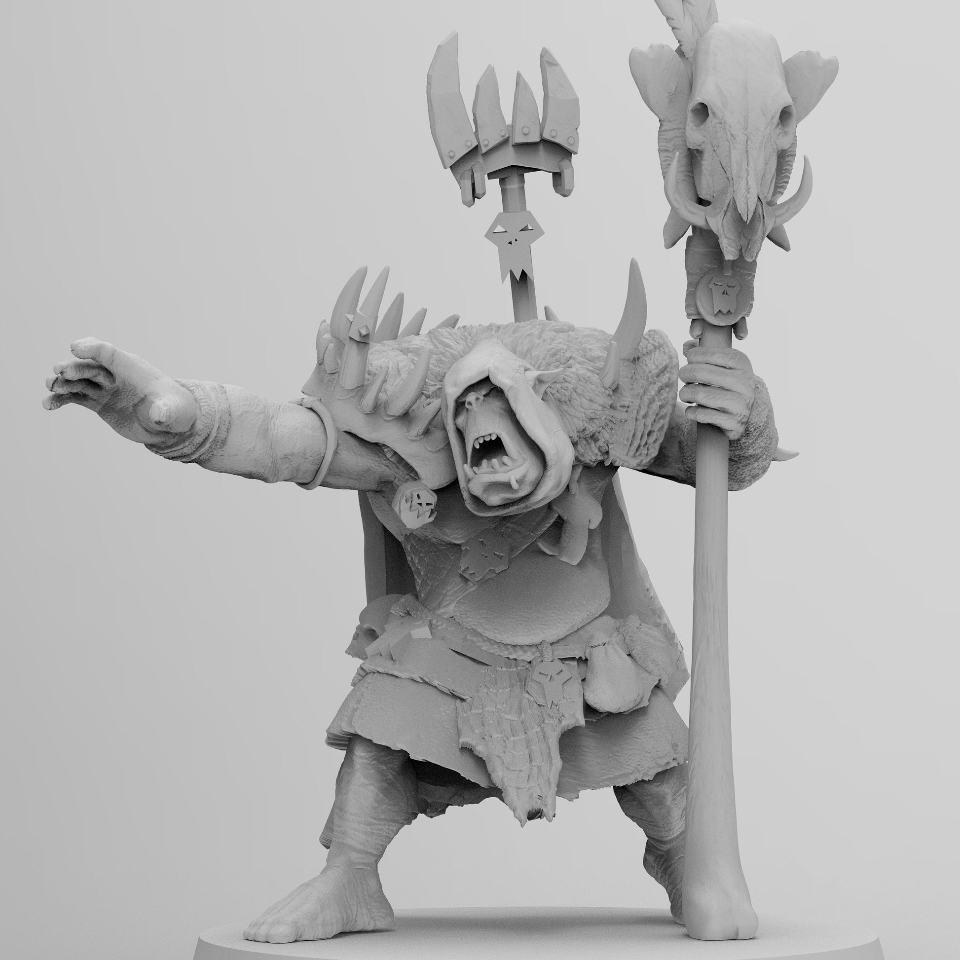 Orc Shaman | Gitz and Gobboz | Resin 3D Printed Miniatures | EmanG | Table Top Gaming | RPG | D&D | Pathfinder