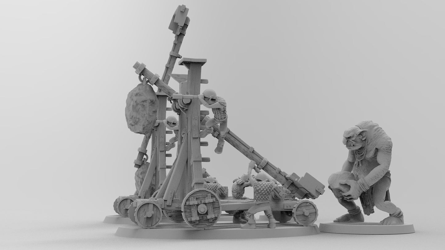 Goblin Catapult | Goblins | Resin 3D Printed Miniatures | EmanG | Table Top Gaming | RPG | D&D | Pathfinder