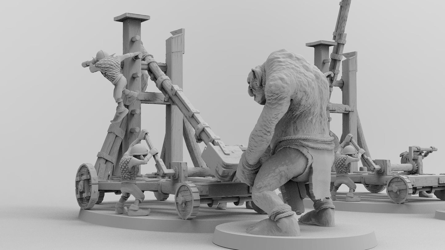 Goblin Catapult | Goblins | Resin 3D Printed Miniatures | EmanG | Table Top Gaming | RPG | D&D | Pathfinder