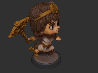 Chibi Mercury | Roman Gods | Multiple Scales | Resin 3D Printed Miniature | Limelight Miniatures