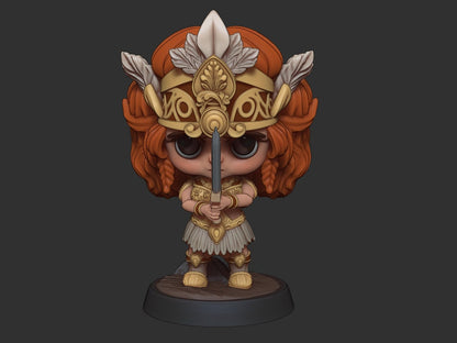 Chibi Minerva | Roman Gods | Multiple Scales | Resin 3D Printed Miniature | Limelight Miniatures