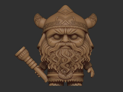 Chibi Njord | Nordic Gods | Multiple Scales | Resin 3D Printed Miniature | Limelight Miniatures