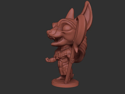Chibi Anubis | Egyptian Gods | Multiple Scales | Resin 3D Printed Miniature | Limelight Miniatures
