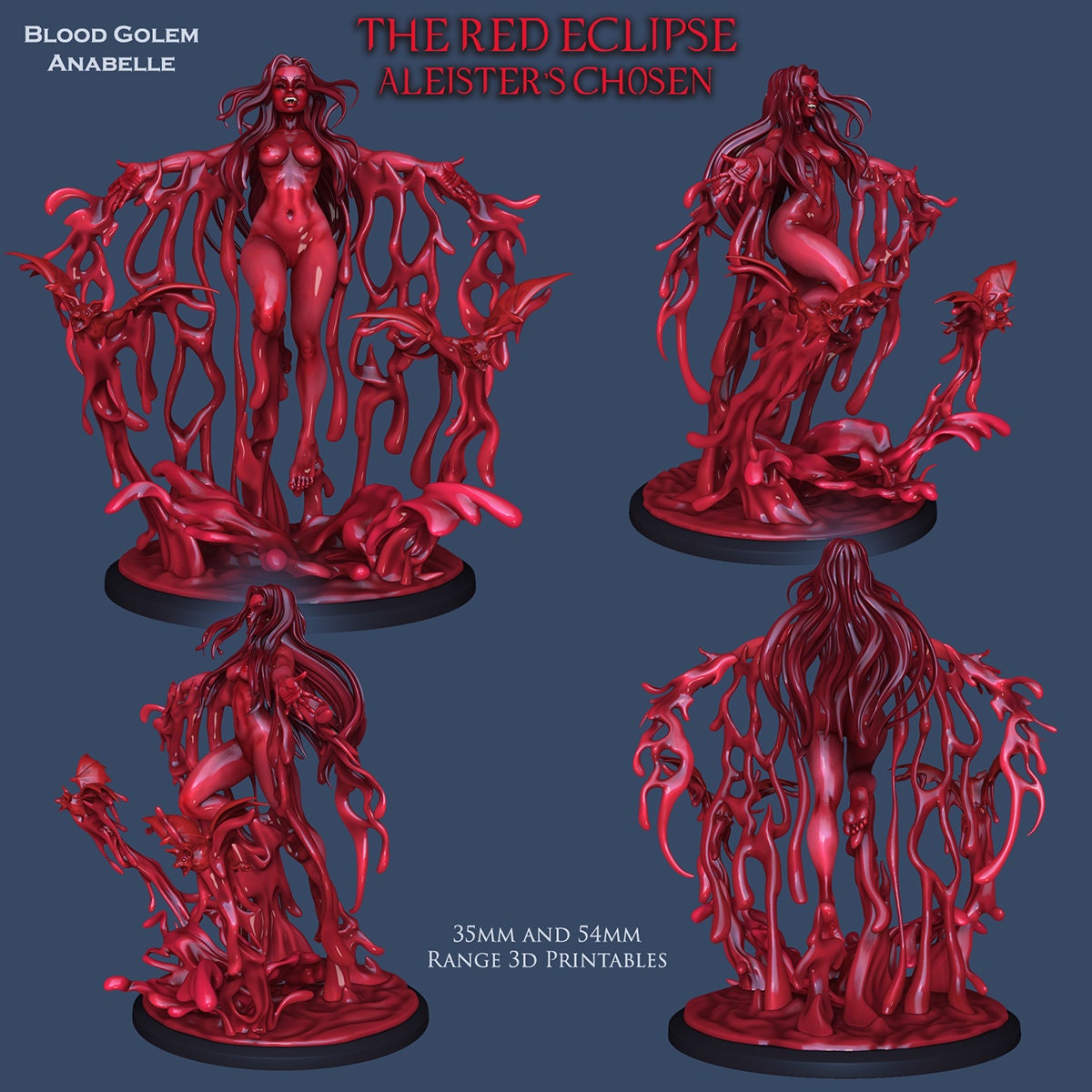Blood Golem Anabelle | 28mm - 120mm | Resin 3D Printed | Ronin Arts Workshop