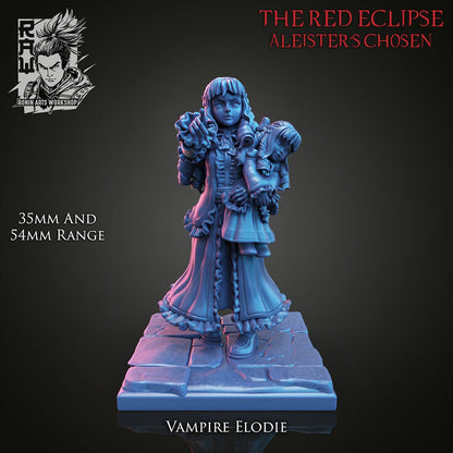 Vampire Child Elodie | The Red Eclipse | 28mm - 120mm | Resin 3D Printed | Ronin Arts Workshop