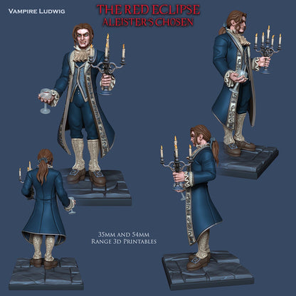 Vampire Ludwig | The Red Eclipse | 28mm - 120mm | Resin 3D Printed | Ronin Arts Workshop