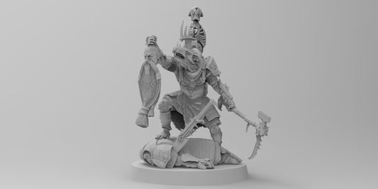 Warlord Squeek Skulltaker | Ratmen Resin 3D Printed Miniature | Warhammer Proxy | RPG | D&D | DnD| EmanG |