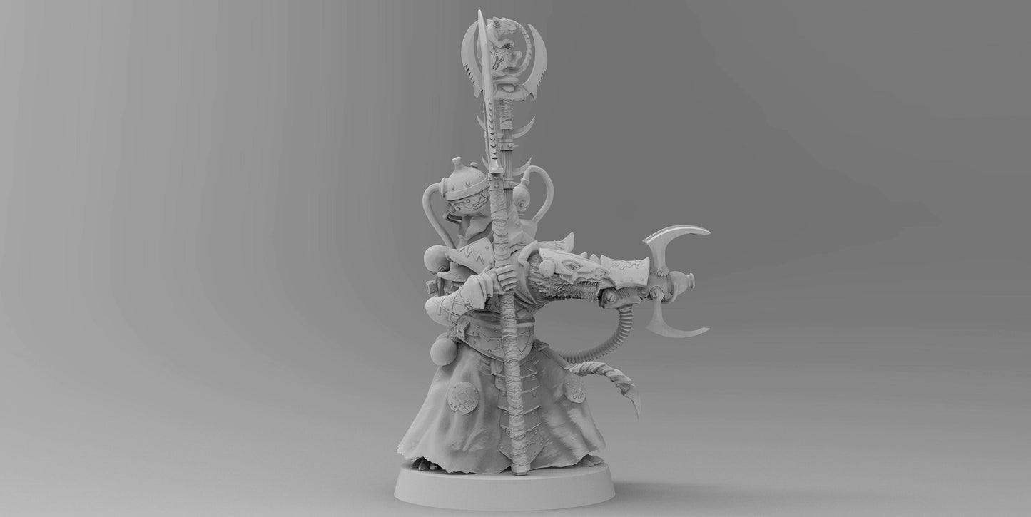 Ratmen Master Engineer | Ratmen Resin 3D Printed Miniature | Warhammer Proxy | RPG | D&D | DnD| EmanG |