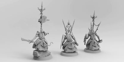 Ratman Warlords on Foot | Ratmen Resin 3D Printed Miniature | RPG | D&D | DnD| EmanG |
