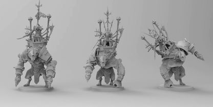 Ogre Mounted Ratman Warlords | Ratmen Resin 3D Printed Miniature | RPG | D&D | DnD| EmanG |