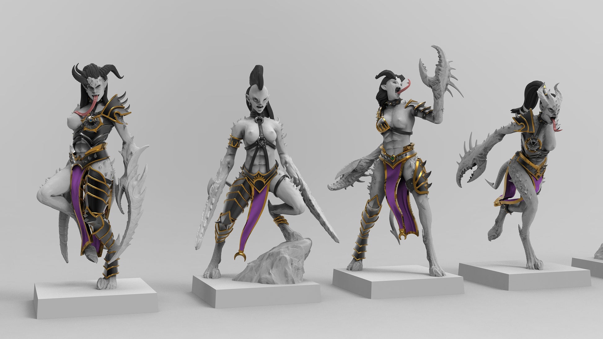 Succubi Infantry | Legion of Excess | Resin 3D Printed | EmanG | Table Top Gaming