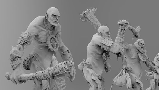 Nomadic Giants | 7 Poses | Orcs and Goblins | Resin 3D Printed Miniatures | EmanG | Table Top Gaming | RPG | D&D | Pathfinder