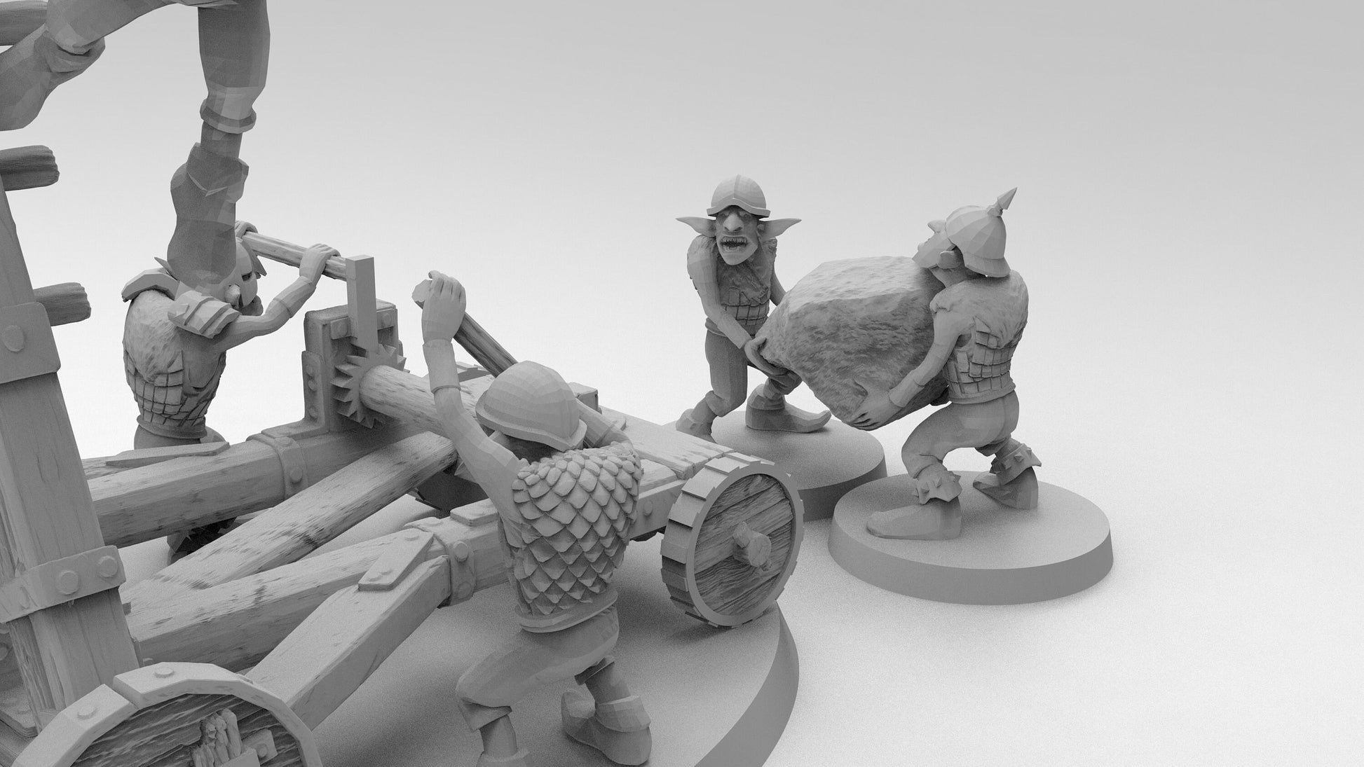 Goblin Catapult | Goblins | Resin 3D Printed Miniatures | EmanG | Table Top Gaming | RPG | D&D | Pathfinder