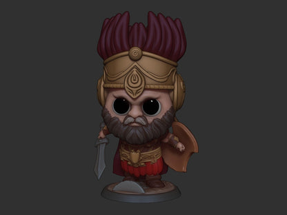 Chibi Mars | Roman Gods | Multiple Scales | Resin 3D Printed Miniature | Limelight Miniatures