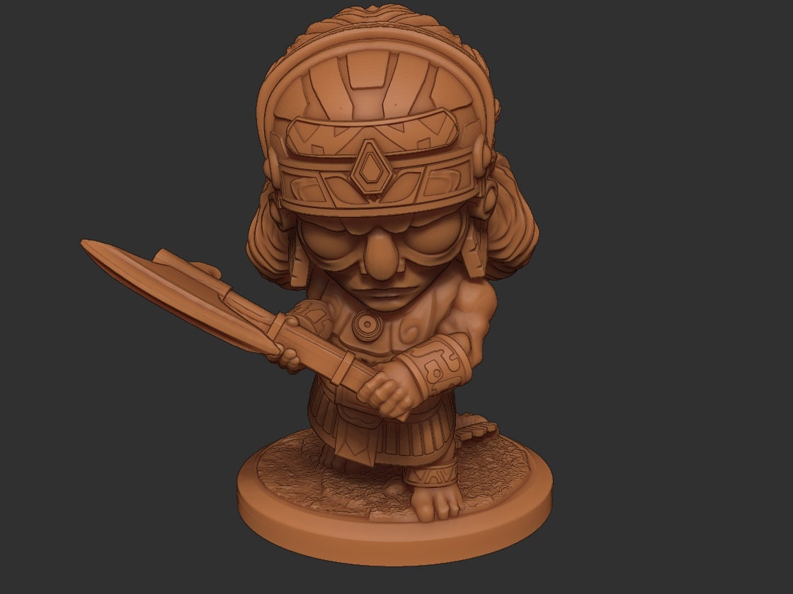 Chibi Chaac | Mayan Gods | Multiple Scales | Resin 3D Printed Miniature | Limelight Miniatures