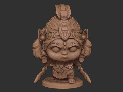 Chibi Ix Chel | Mayan Gods | Multiple Scales | Resin 3D Printed Miniature | Limelight Miniatures