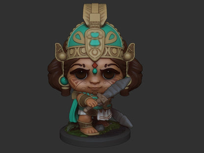 Chibi Ix Chel | Mayan Gods | Multiple Scales | Resin 3D Printed Miniature | Limelight Miniatures