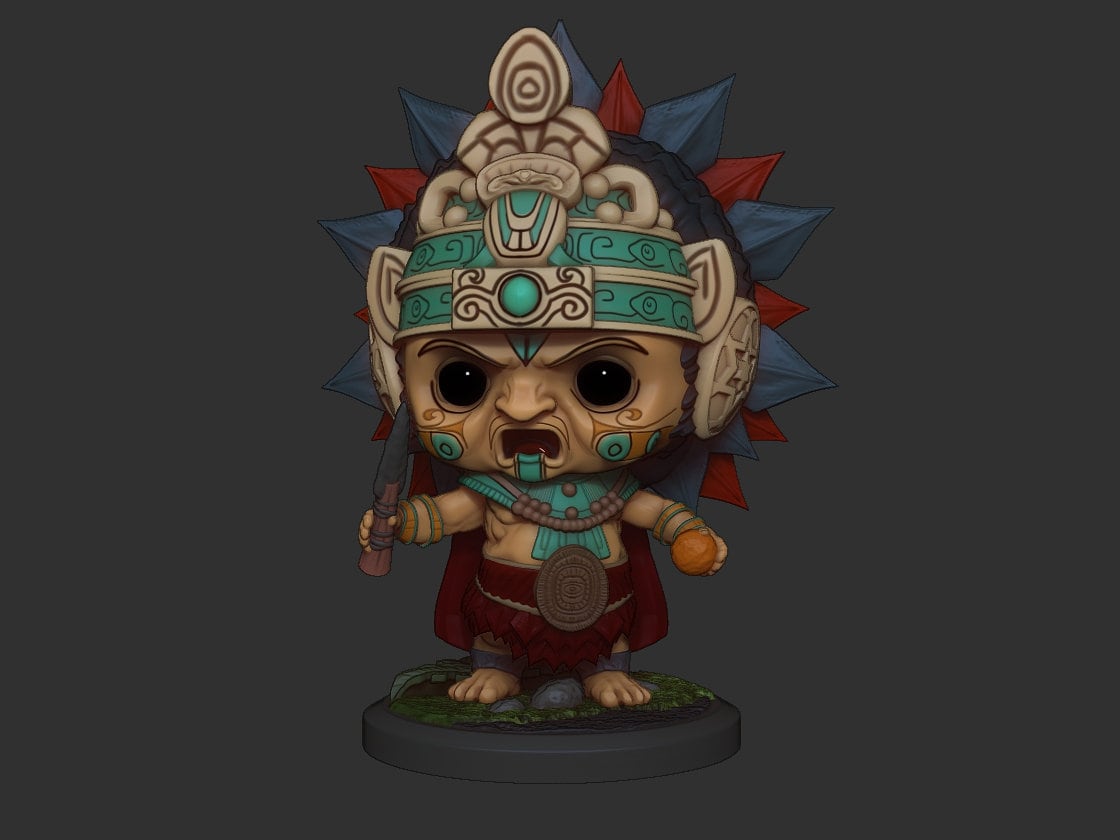 Chibi Itzamna | Mayan Gods | Multiple Scales | Resin 3D Printed Miniature | Limelight Miniatures
