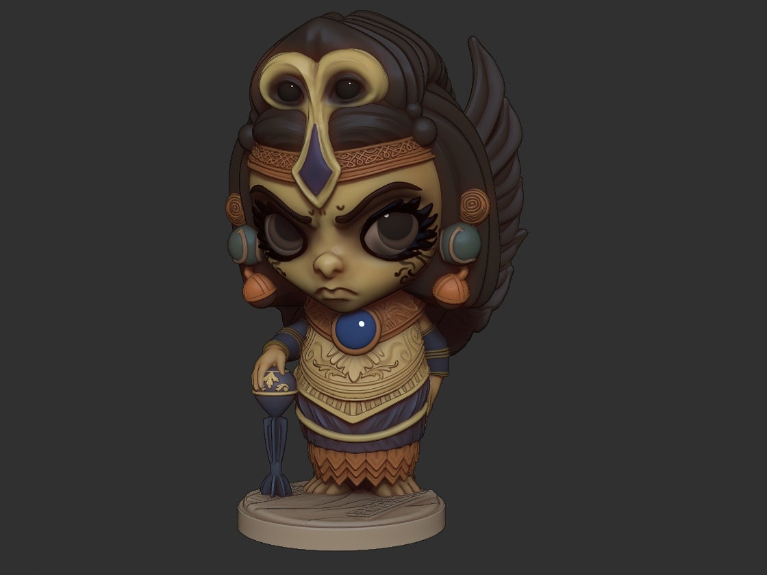 Chibi Isis | Egyptian Gods | Multiple Scales | Resin 3D Printed Miniature | Limelight Miniatures