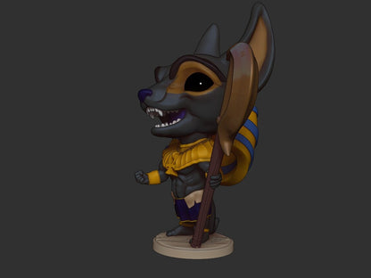 Chibi Anubis | Egyptian Gods | Multiple Scales | Resin 3D Printed Miniature | Limelight Miniatures