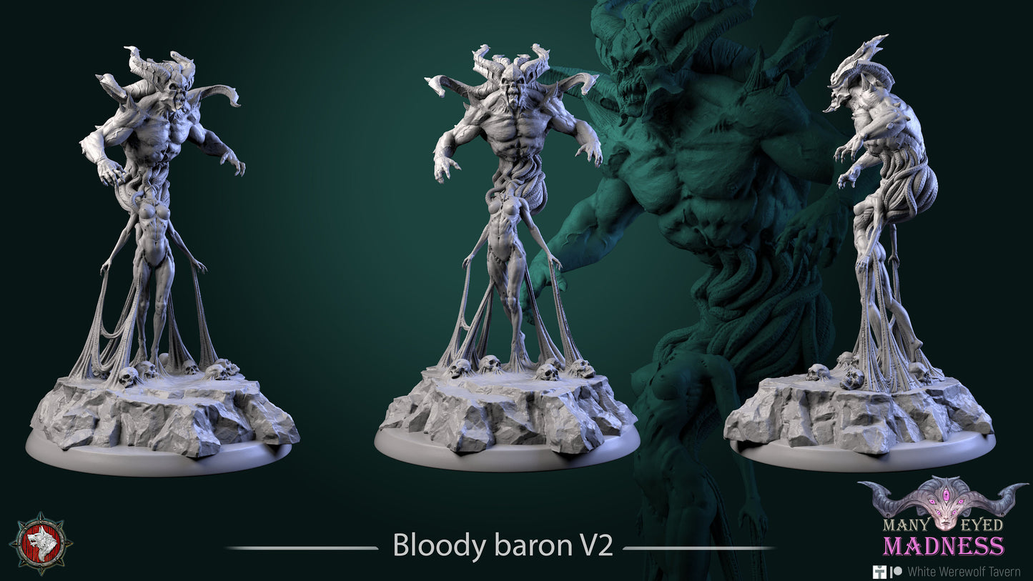 Bloody Baron | Many Eyed Madness | Multiple Scales | Resin 3D Printed Miniature | White Werewolf Tavern