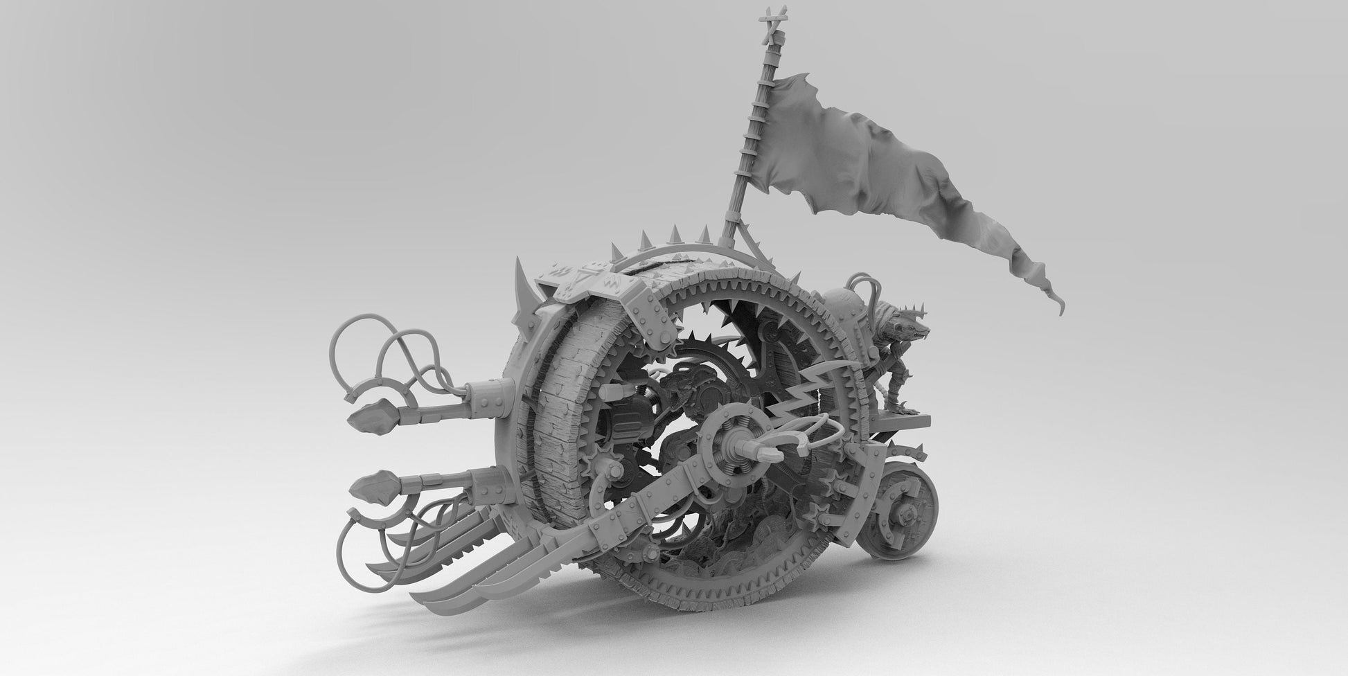 Lightning-Powered Hamster Wheel of Doom | Ratmen | Resin 3D Printed | EmanG | Table Top Gaming