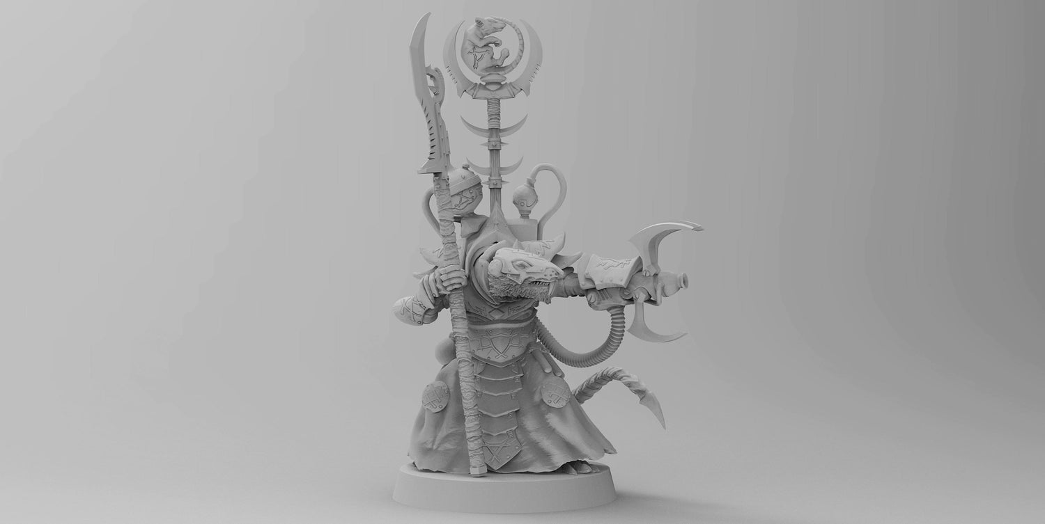 Ratmen Master Engineer | Ratmen Resin 3D Printed Miniature | Warhammer Proxy | RPG | D&D | DnD| EmanG |