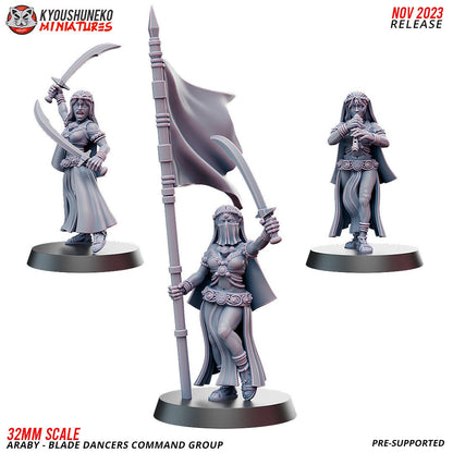 Araby Blade Dancers | Resin 3D Printed Miniatures | Kyoushuneko | Table Top Gaming | RPG | D&D | Pathfinder