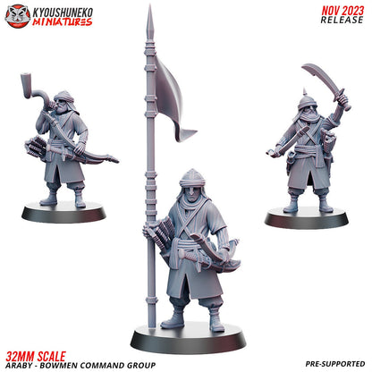 Araby Archers | Resin 3D Printed Miniatures | Kyoushuneko | Table Top Gaming | RPG | D&D | Pathfinder