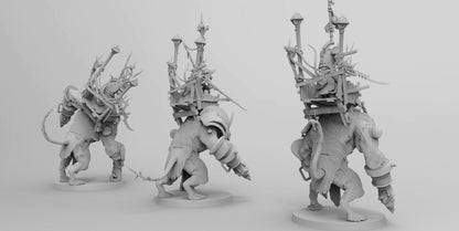 Ogre Mounted Ratman Warlords | Ratmen Resin 3D Printed Miniature | RPG | D&D | DnD| EmanG |