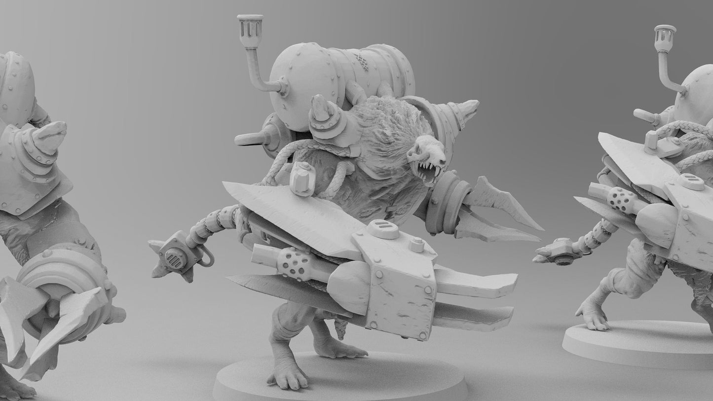 Chaotic Ratmen Ogre Abomination | Ratmen | Resin 3D Printed Miniature | Warhammer Proxy | RPG | D&D | DnD| EmanG |