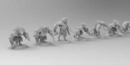 Ratmen Ogres | Many Poses | Ratmen | Resin 3D Printed Miniatures | EmanG | Table Top Gaming | RPG | D&D | Pathfinder