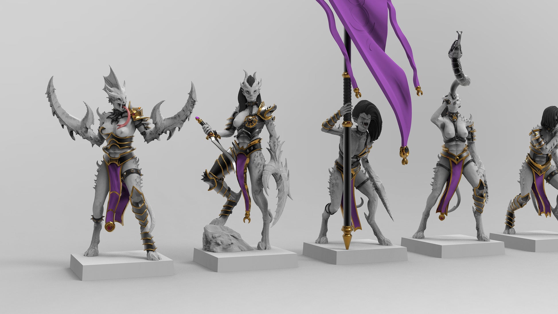 Succubi Infantry | Legion of Excess | Resin 3D Printed | EmanG | Table Top Gaming