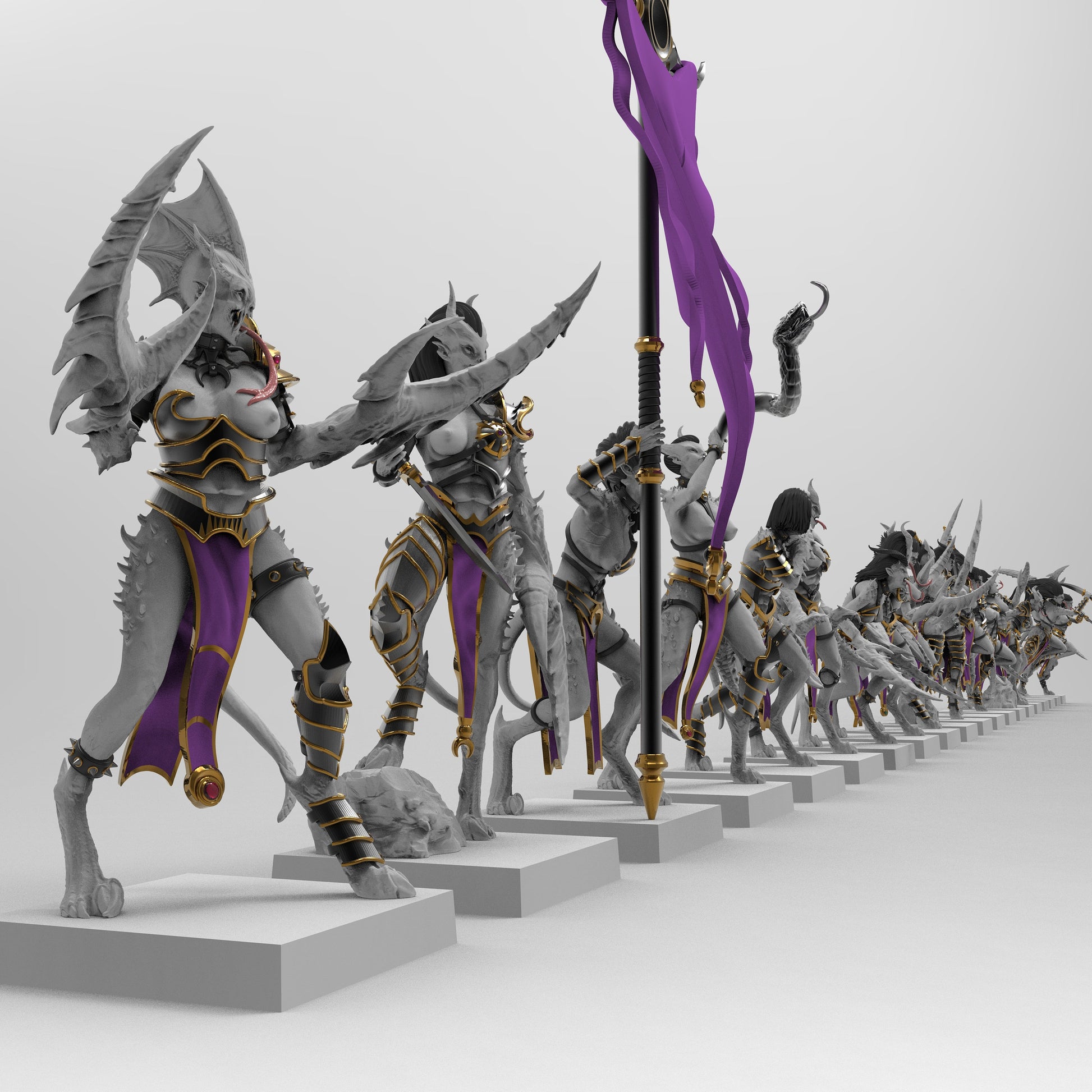 Succubi Infantry | Legion of Excess | Resin 3D Printed | EmanG | Table Top Gaming