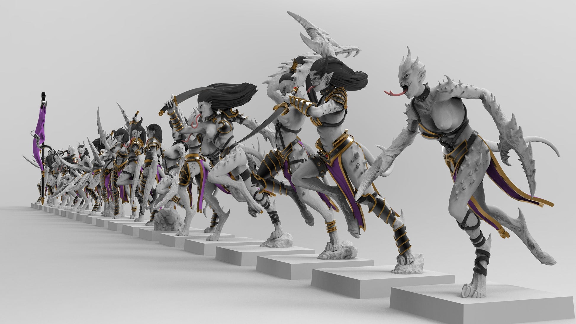 Succubi Infantry | Legion of Excess | Resin 3D Printed | EmanG | Table Top Gaming