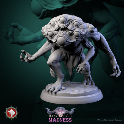Many Eyed Monster Set | Many Eyed Madness | Resin 3D Printed Miniature | White Werewolf Tavern | RPG | D&D | DnD