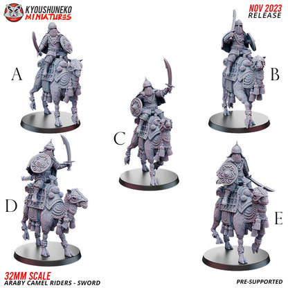 Araby Sword Cavalry | Resin 3D Printed Miniatures | Kyoushuneko | Table Top Gaming | RPG | D&D | Pathfinder
