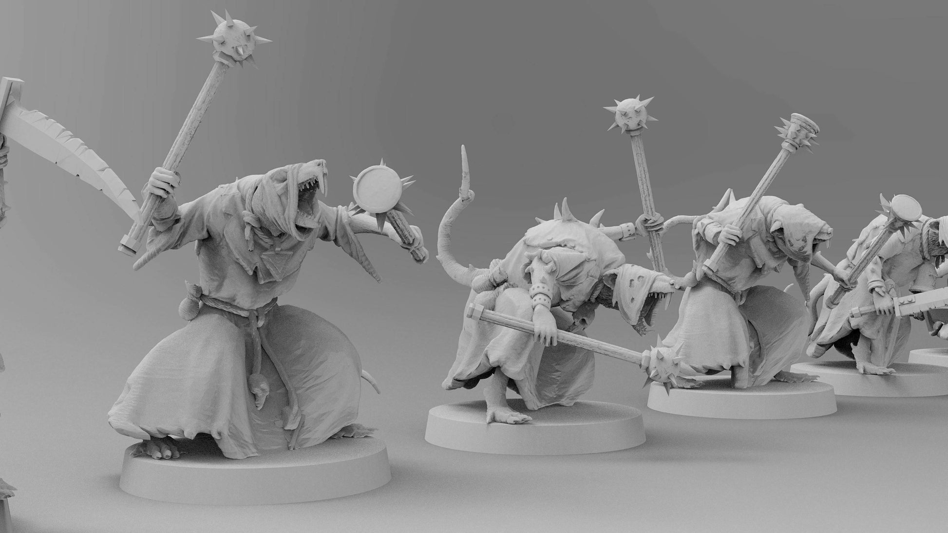 Poxed Rat Fanatics (Dual Wield) | Ratmen Resin 3D Printed Miniature | Warhammer Proxy | RPG | D&D | DnD| EmanG |