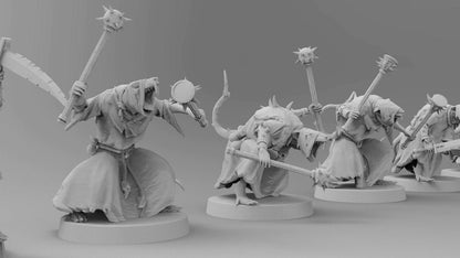 Poxed Rat Fanatics (Dual Wield) | Ratmen Resin 3D Printed Miniature | RPG | D&D | DnD| EmanG |