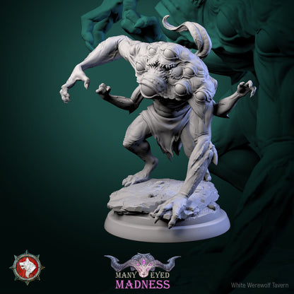 Many Eyed Monster Set | Many Eyed Madness | Resin 3D Printed Miniature | White Werewolf Tavern | RPG | D&D | DnD