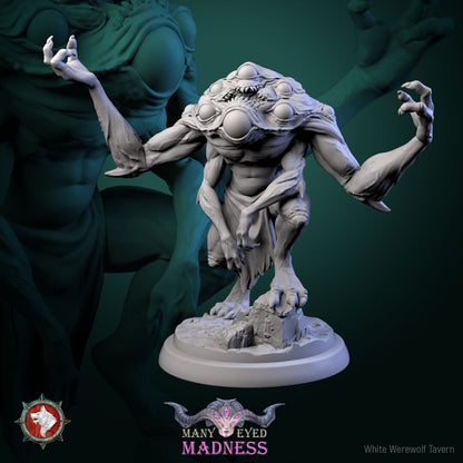Many Eyed Monster Set | Many Eyed Madness | Resin 3D Printed Miniature | White Werewolf Tavern | RPG | D&D | DnD